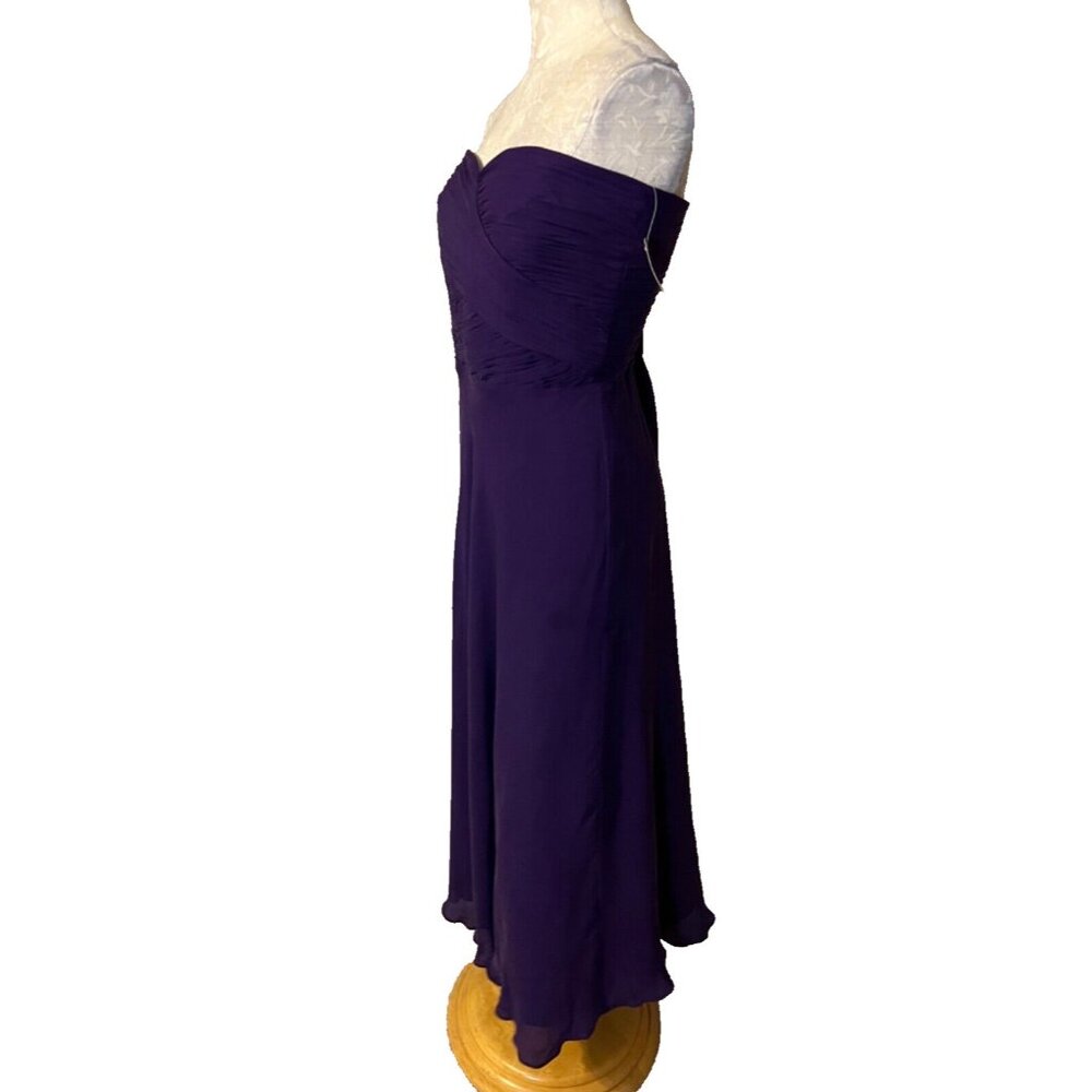 Ralph Lauren Dress 6 Purple Silk Flowy Midi NWT Date Wedding Party Cruise New - Picture 6 of 8